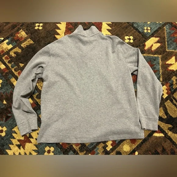 Polo Ralph Lauren Gray Quarter-Zip Sweatshirt Men’s Size Medium - Picture 4 of 4